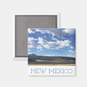 New Mexico Bright Blue Sky over Mountains Magnet Magneet (Voorkant / Achterkant)