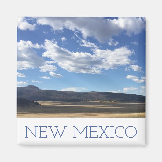 New Mexico Bright Blue Sky over Mountains Magnet Magneet (Voorkant)