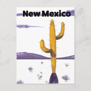 New Mexico Cactus -stijl vakantie poster. Briefkaart