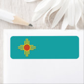New Mexico Centennial Turquoise Zia Adres Label (Insitu)