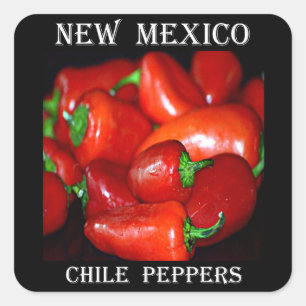 New Mexico Chili Peppers (Chili) Vierkante Sticker