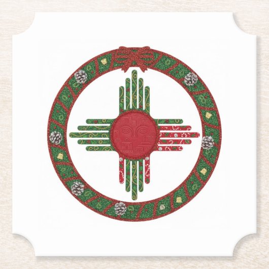 New Mexico Christmas  Kartonnen Onderzetters (Voorkant)