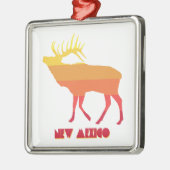New Mexico Elk Metalen Ornament (Links)