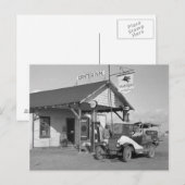 New Mexico Filling Station, 1936 Briefkaart (Voorkant / Achterkant)