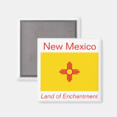 New Mexico Flag Magnet Magneet (Voorkant / Achterkant)