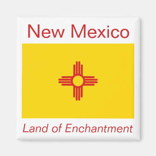 New Mexico Flag Magnet Magneet (Voorkant)