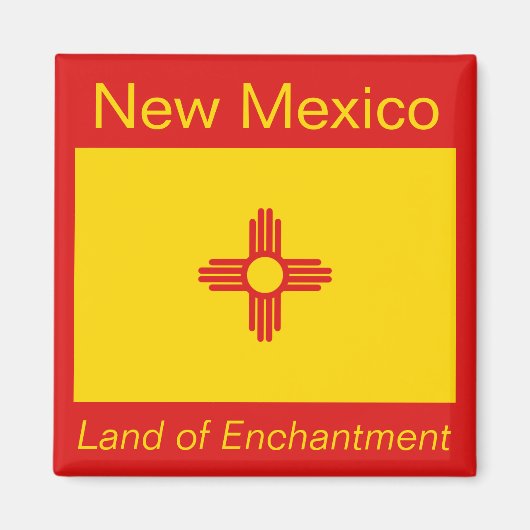 New Mexico Flag Magnet Magneet (Voorkant)