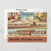 New Mexico, Franciscan Lodge, Grants Briefkaart (Voorkant / Achterkant)