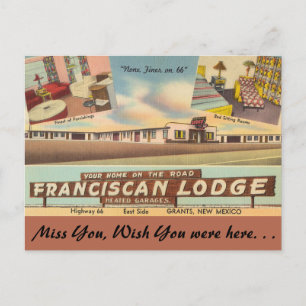 New Mexico, Franciscan Lodge, Grants Briefkaart