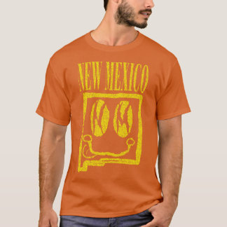 New Mexico Grunge Glimlachend Gezicht Zwarte Achte T-shirt