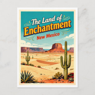 NEW MEXICO Het Land van Betovering Retro Jaren 50 Briefkaart
