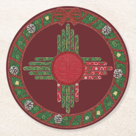 New Mexico Holiday Ronde Kartonnen Onderzetter