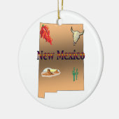 New Mexico Kerstboomversier Keramisch Ornament (Links)