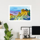 New Mexico Landscape High Desert Trail 01 Poster (Thuiskantoor)