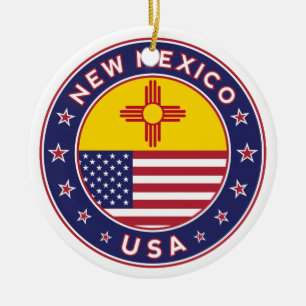 New Mexico, New Mexico sticker, telefooncase Keramisch Ornament
