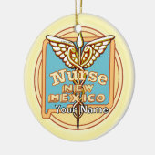 New Mexico Nurse Caduceus Keramisch Ornament (Links)