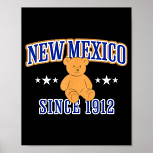 New Mexico Opgericht 1912, Nm Usa Patriottische Te Poster
