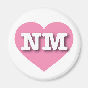 New Mexico Pink Heart - Ik hou van NM Magneet