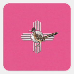 New Mexico Pink Vierkante Sticker