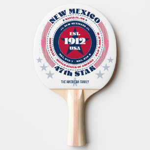 New Mexico Pride Circulaire Typografie Monogram Tafeltennisbatje