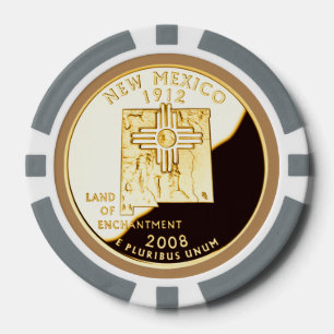 New Mexico Proof Gold State Quarter Poker Chips