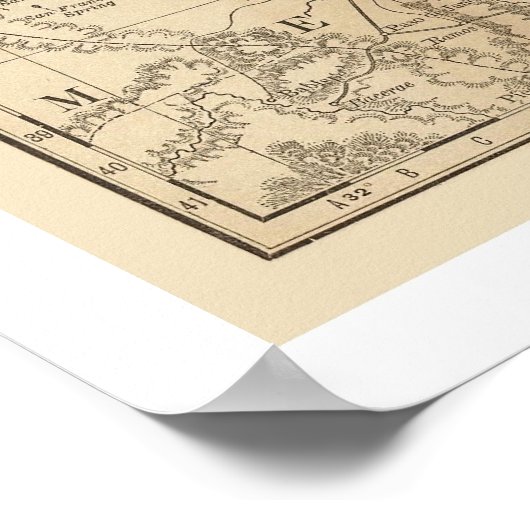 New Mexico Railroad Map 1879 Poster (Hoek)