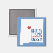 New Mexico Red de datum - stad Magneet (Voorkant / Achterkant)