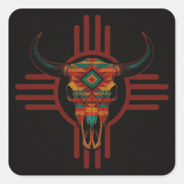 New Mexico Red Vierkante Sticker