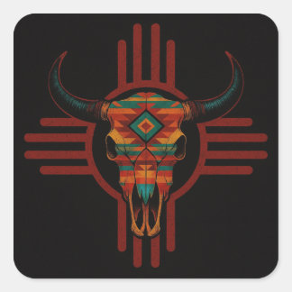 New Mexico Red Vierkante Sticker