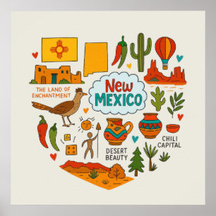 New Mexico Reisiconen Poster