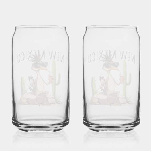 New Mexico Roadrunner having a beverage (Verso)