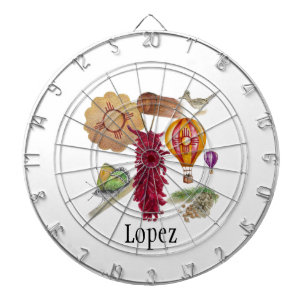 New Mexico Rood Chili Pinõn Zia Hete Luchtballon Dartbord