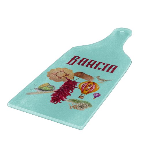 New Mexico Rood Chili Pinõn Zia Hete Luchtballon Snijplank (Hoek)