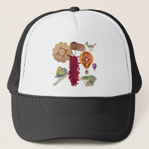 New Mexico Rood Chili Pinõn Zia Hete Luchtballon Trucker Pet