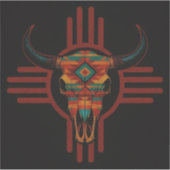 New Mexico Rood  Sticker (Voorkant)