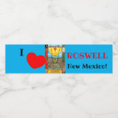 New Mexico Roswell Alien Funny Hot Air ballon Waterfles Etiket (Enkel label)