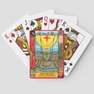 New Mexico Roswell Alien Grappige Heete Luchtballo Pokerkaarten