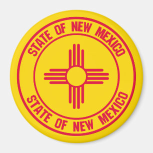 New Mexico Round Emblem Magneet