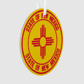 New Mexico Round Emblem Ornament (voorkant)