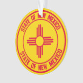 New Mexico Round Emblem Ornament (voorkant)