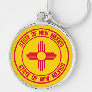 New Mexico Round Emblem Sleutelhanger