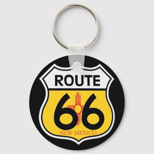 New Mexico Route 66 Shield Sleutelhanger (Voorkant)