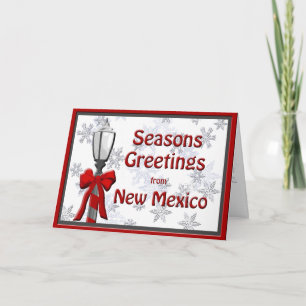 New Mexico Seizoenen Groeten Lamp Snowflake Feestdagen Kaart