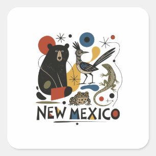 New Mexico Southwest Spirit Vierkante Sticker
