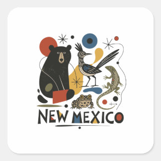 New Mexico Southwest Spirit Vierkante Sticker