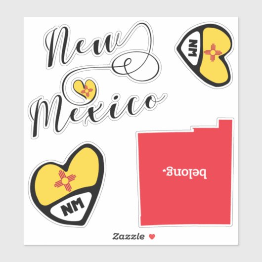 New Mexico State, blad van Die Cut Stickers (Vel)