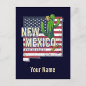 New Mexico State États-Unis Carte Vintage USA (Devant)