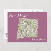 New Mexico State Flower Collage Map Briefkaart (Voorkant / Achterkant)