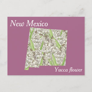 New Mexico State Flower Collage Map Briefkaart