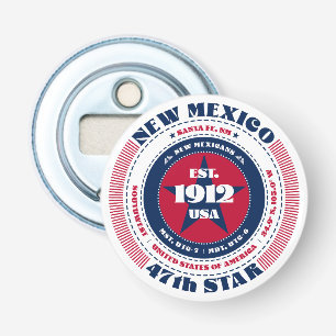 New Mexico State Information Circle Button Flesopener